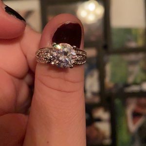 Faux diamond ring